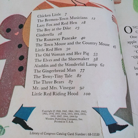 1968 Favorite Stories Vintage Story Book. Red. Illustrations - Picture 2 of 7